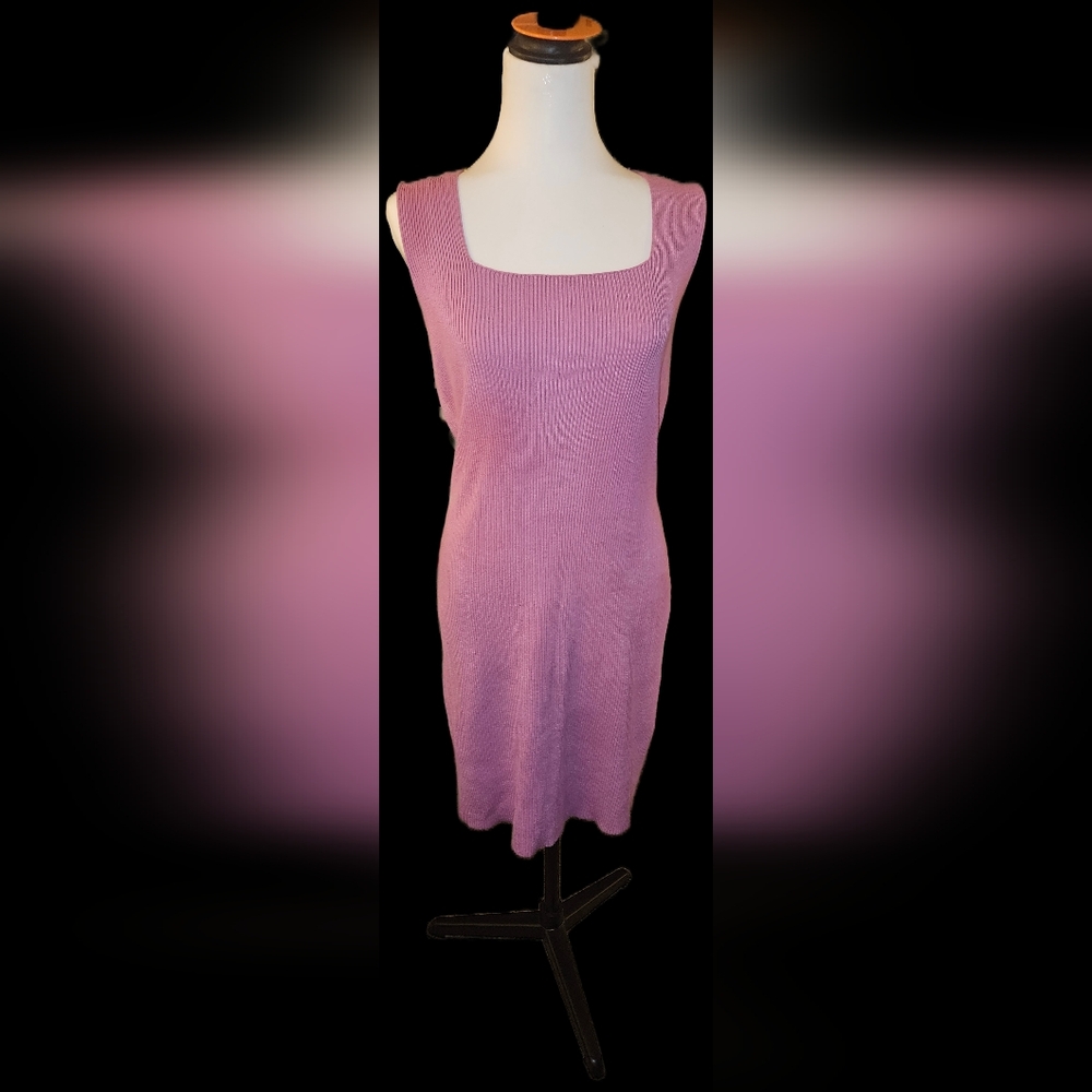 Sleeveless Pink Knit Dress